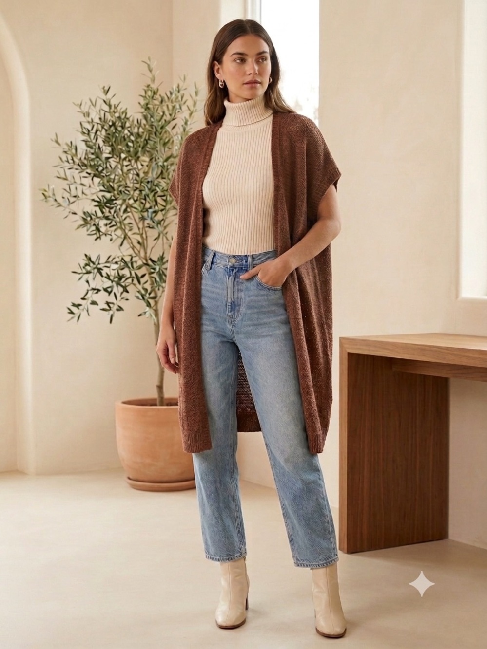 Dreamers knit cardigan duster fuzzy dolman cap sleeve